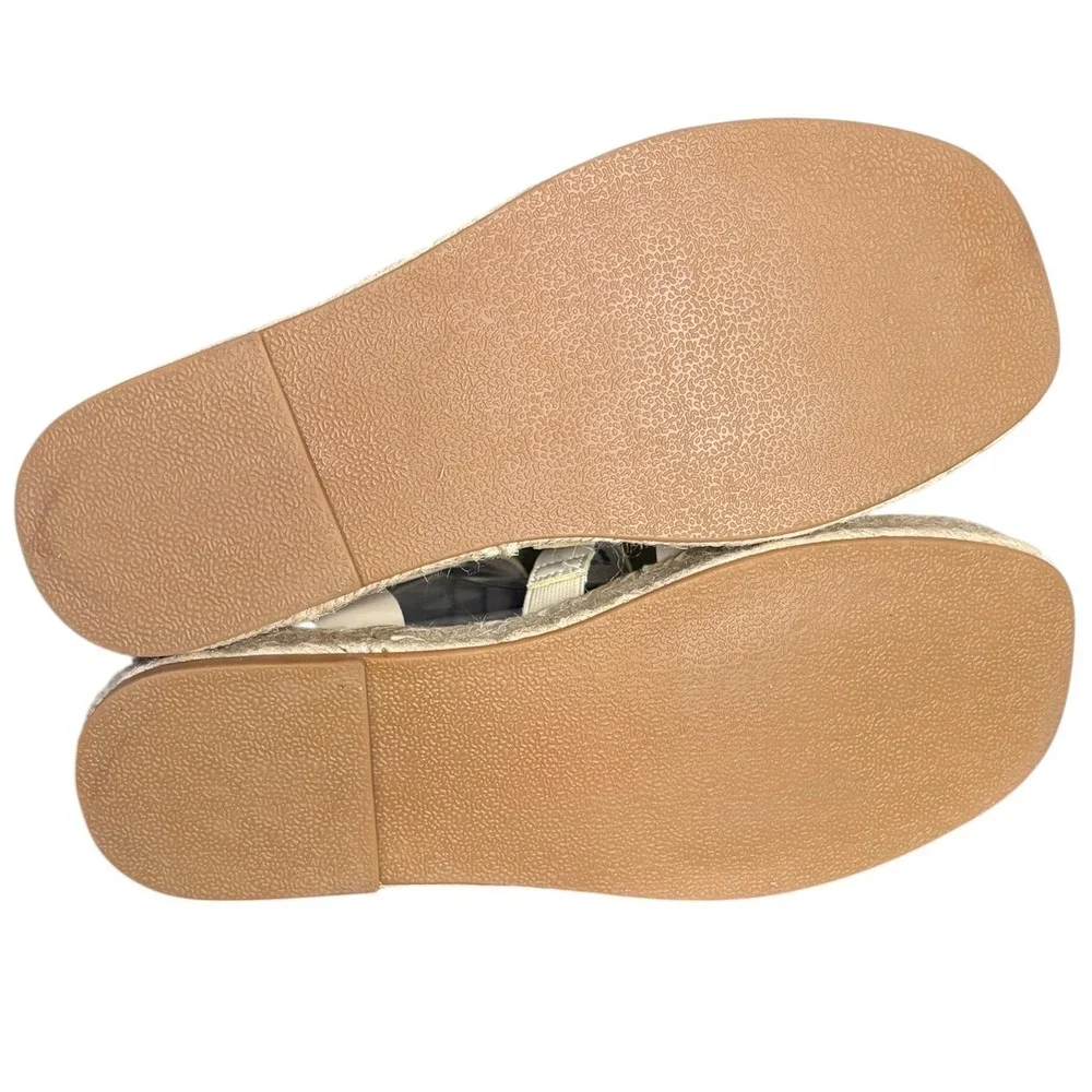 NWOB American Eagle Cream Espadrille Platform Cage Sandals Women's Size10